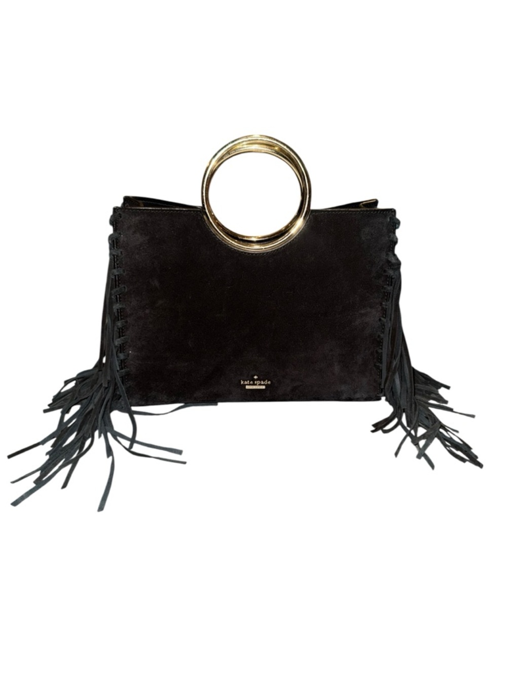 Spade New York White Rock Road Sam Fringe Suede Satchel